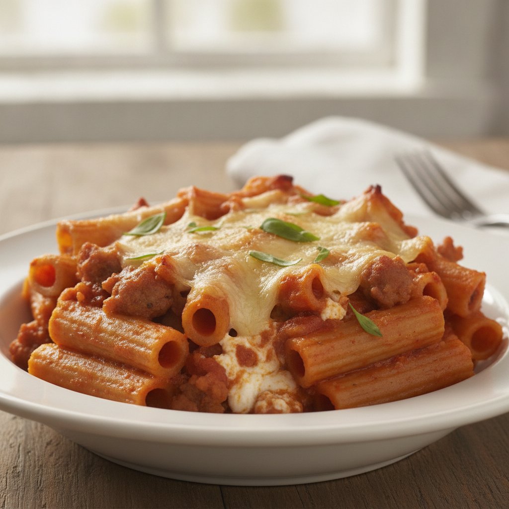 Baked Ziti with Sausage (Low-Calorie)