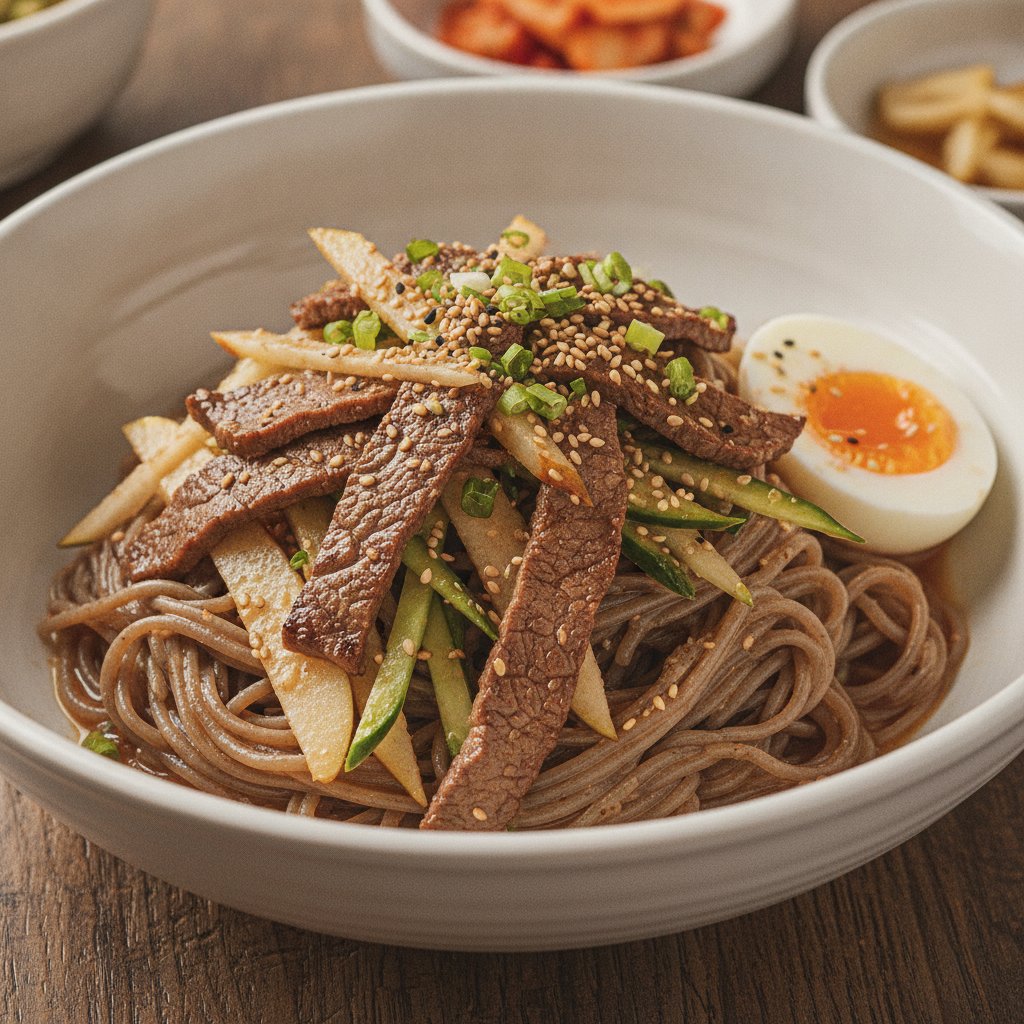 Cold Noodles with Pear and Beef