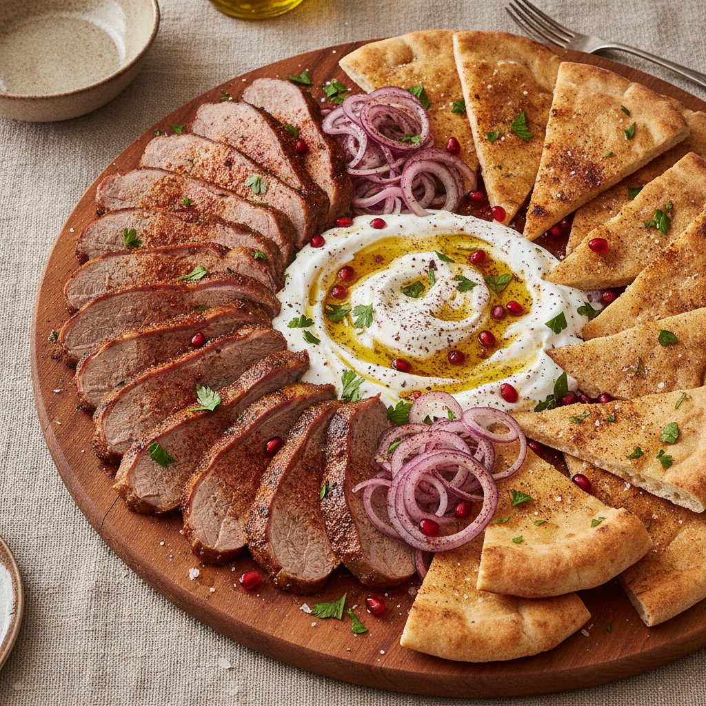 Roast Lamb and Yogurt Board (Low-Chol)