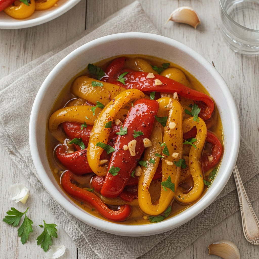 Marinated Roasted Peppers (Gluten-Free)