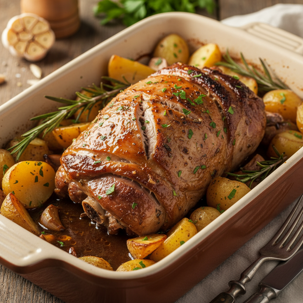 Roman Roasted Lamb Shoulder — Abbacchio al Forno alla Romana