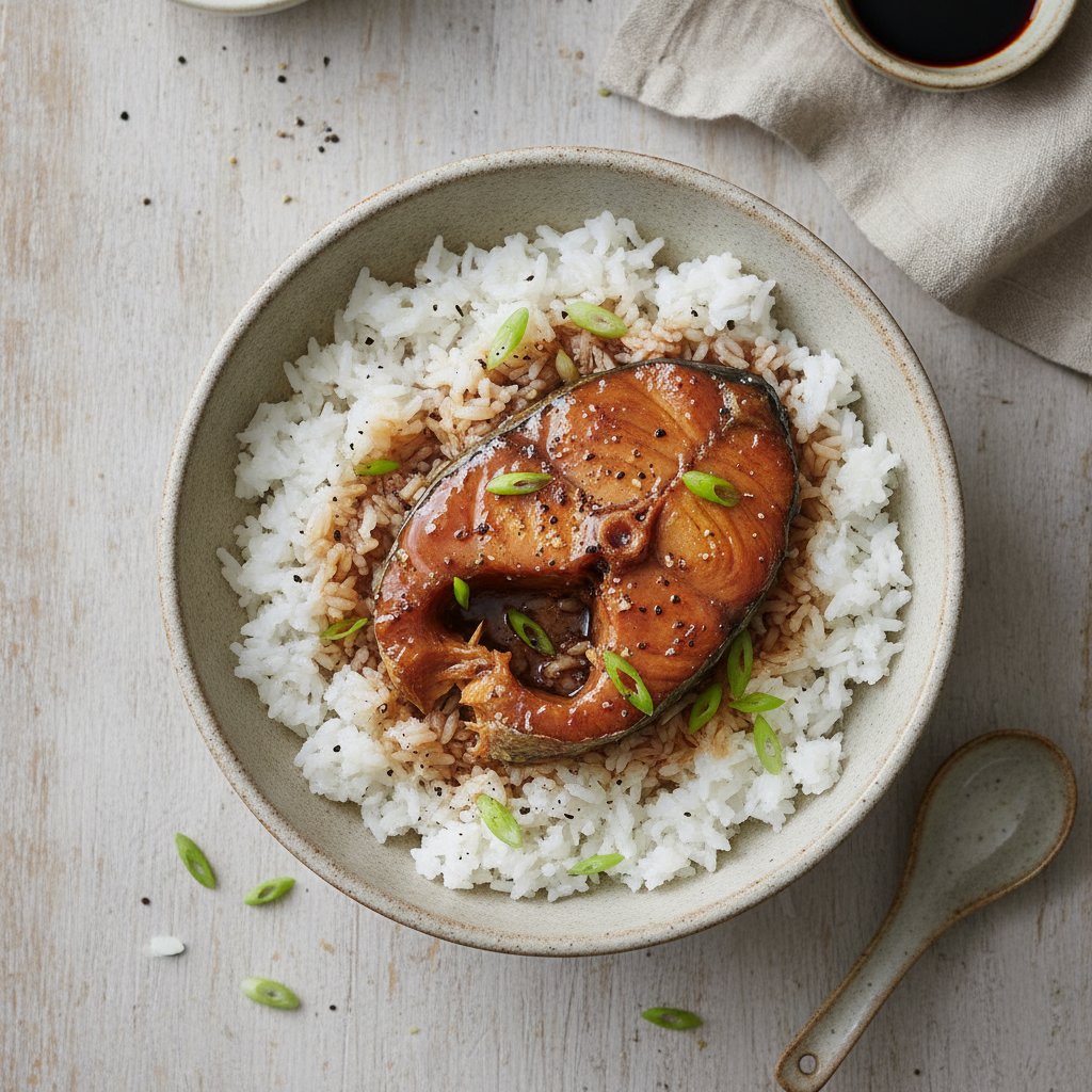 Rice with Braised Snapper in Caramel Sauce