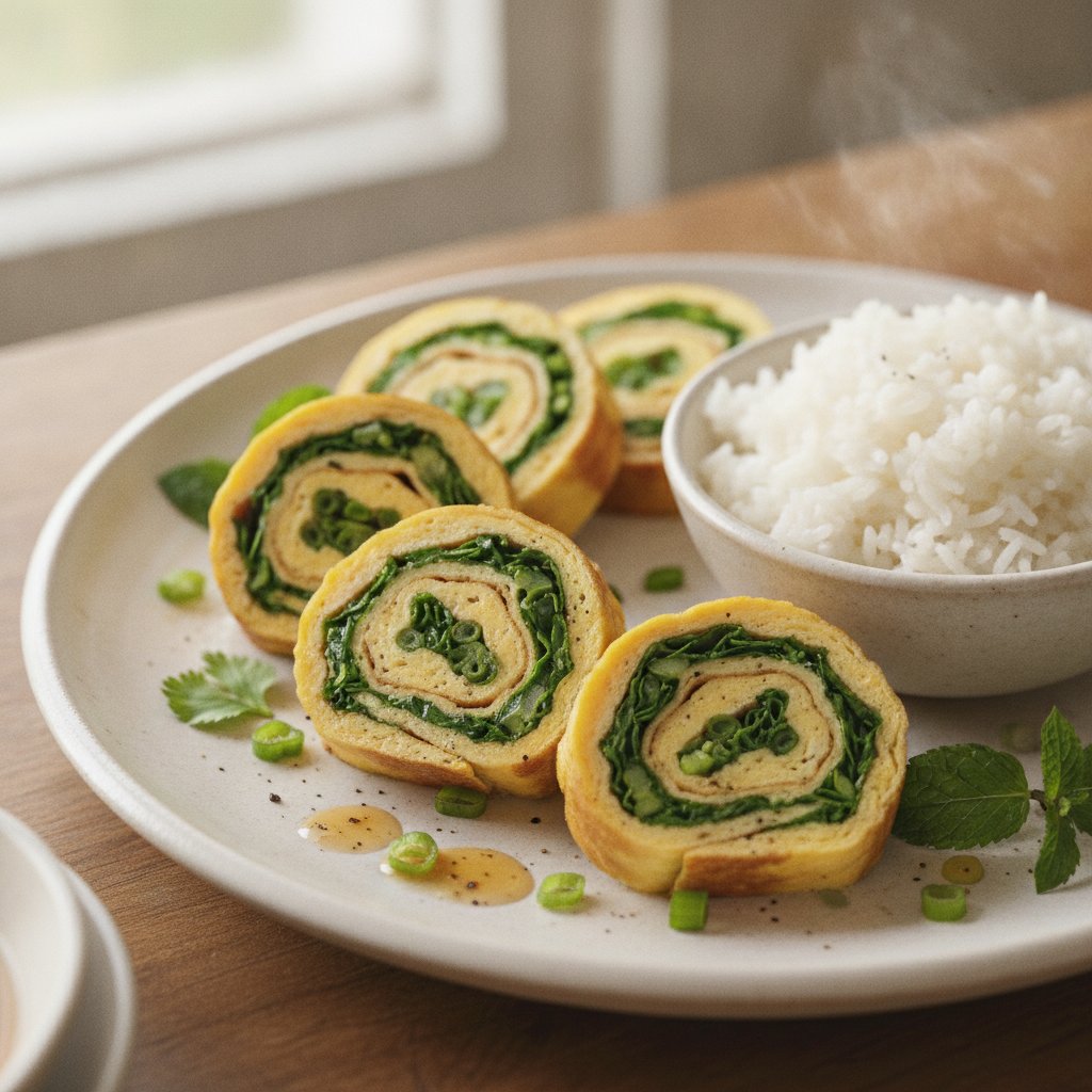 Egg Rolled Omelette with Herbs