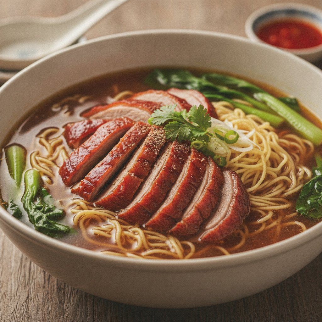Egg Noodle Soup With Roast Duck