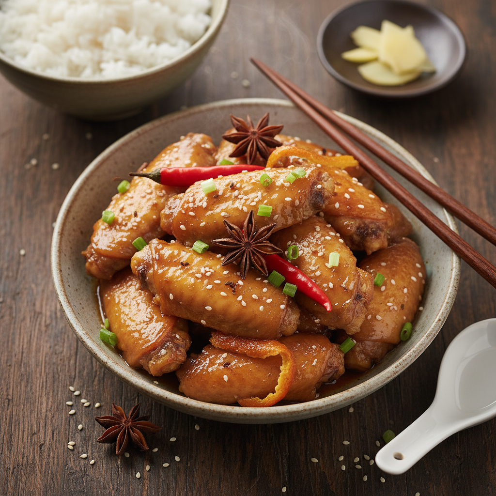 Soy Sauce Braised Chicken Wings
