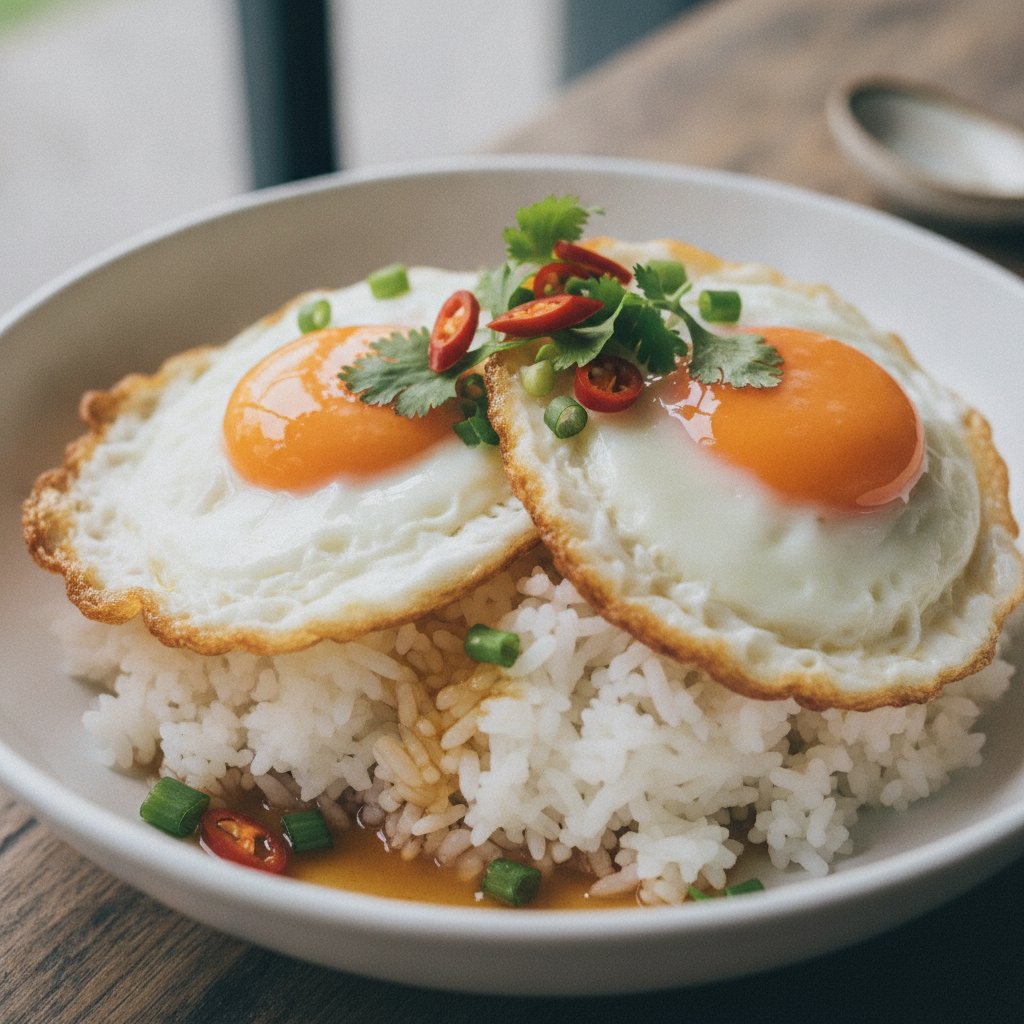 Fried Eggs with Fish Sauce (Low-Chol)