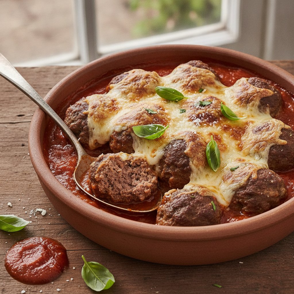 Baked Meatballs in Tomato Sauce (Keto)
