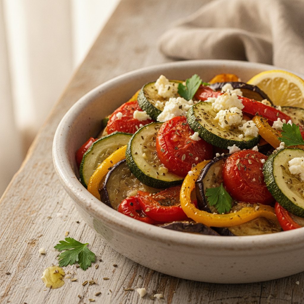 Baked Vegetable Medley with Olive Oil (Low-Calorie)
