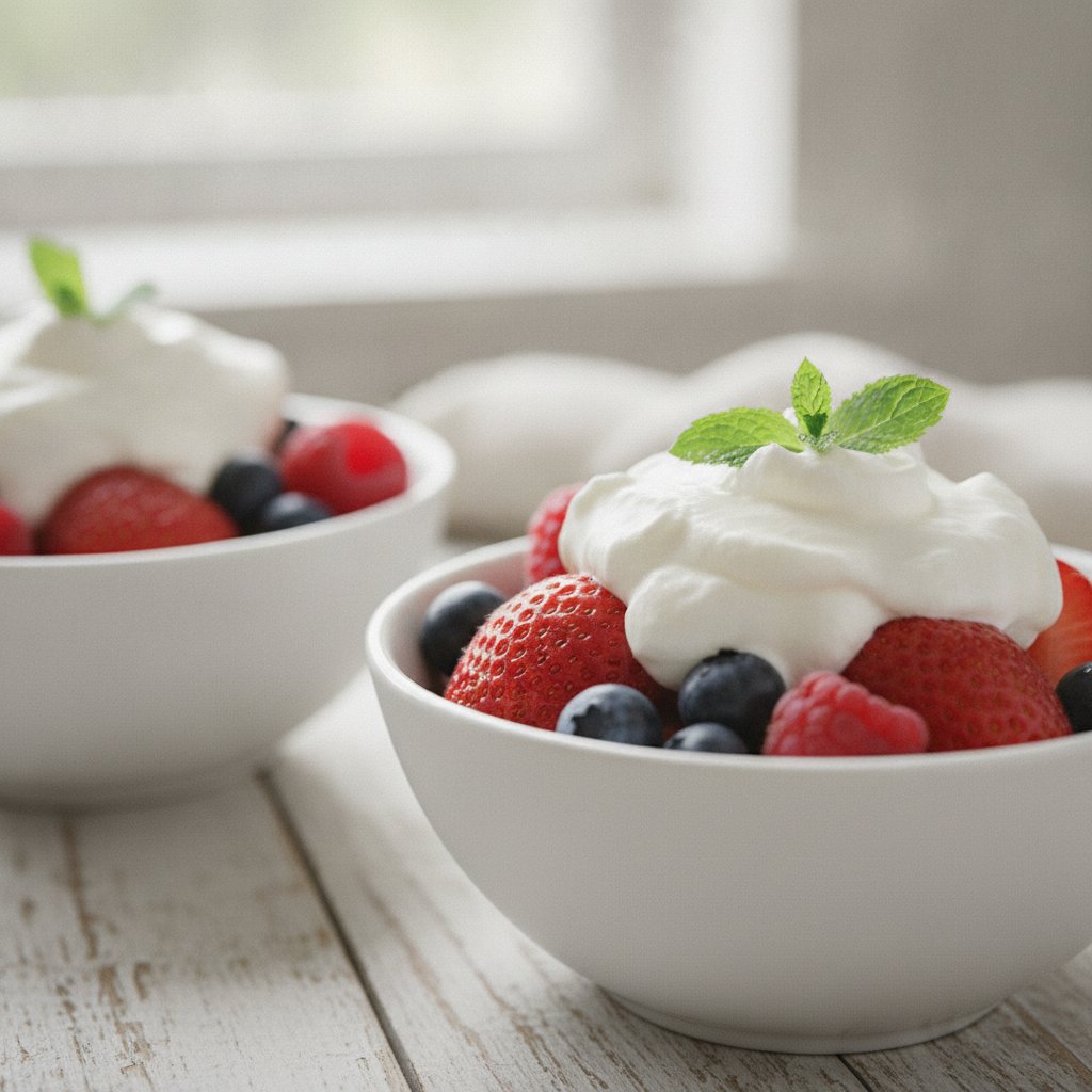 Fresh Berries with Whipped Cream