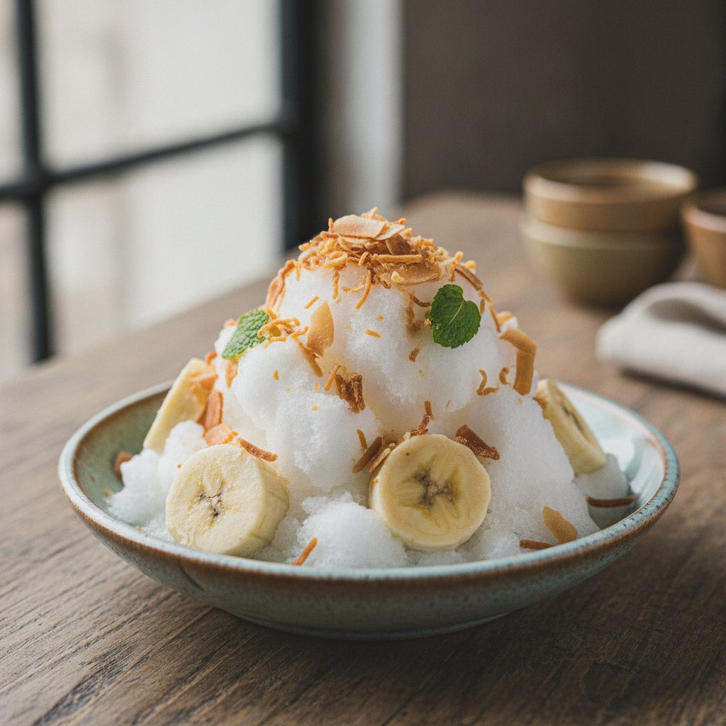 Banana Coconut Milk Ice Pudding