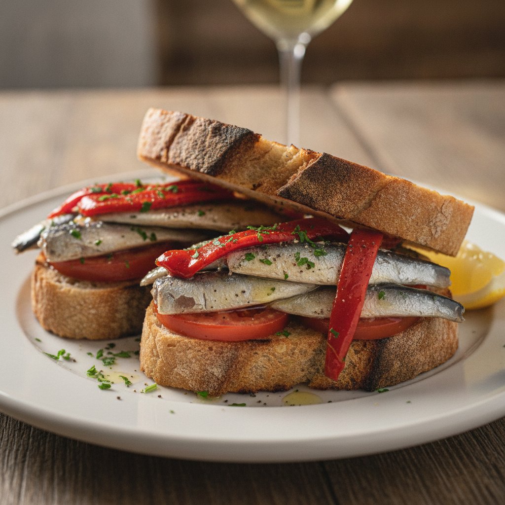 Spanish Sardine Sandwich