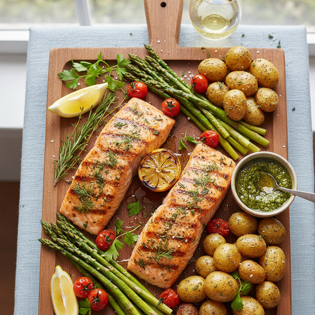 California Herb Grilled Salmon