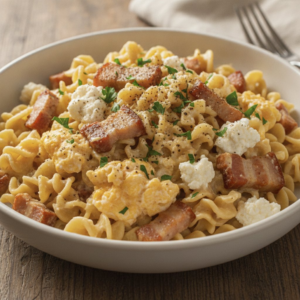 Bacon and Egg Noodles (High-Protein)