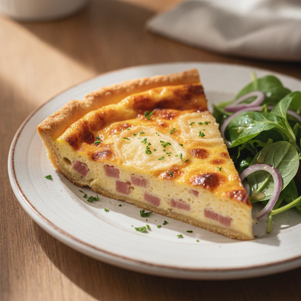 Baked Ham and Cheese Custard Tart (Keto)