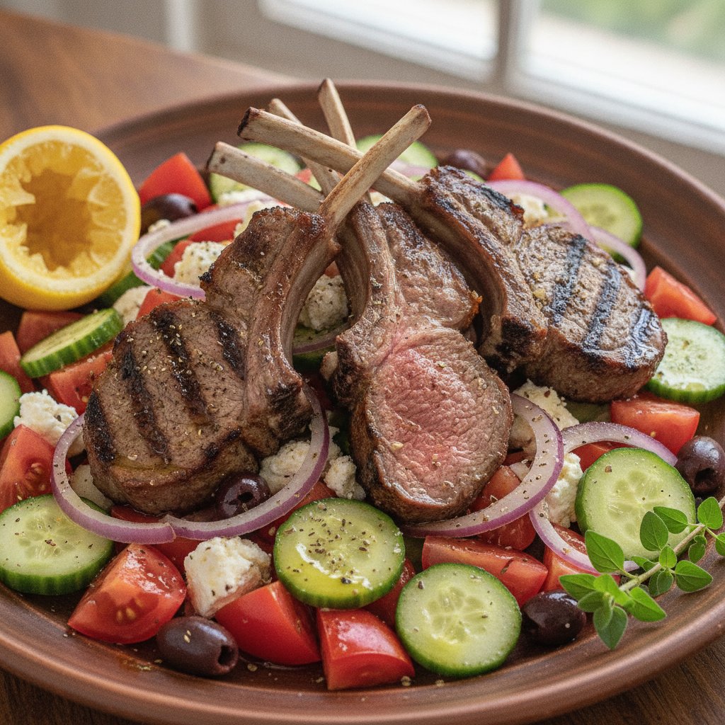 Grilled Lamb Chop Salad