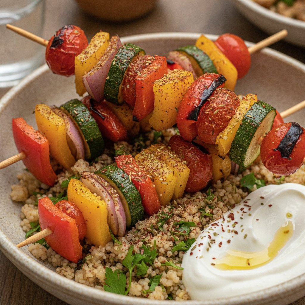 Grilled Tomato and Pepper Skewers