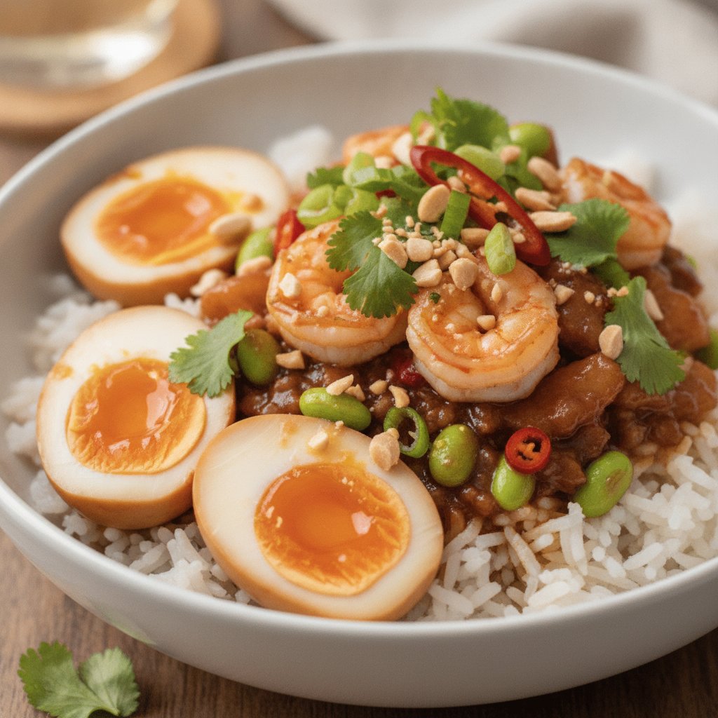Boiled Eggs in Sweet Brown Sauce (High-Protein)