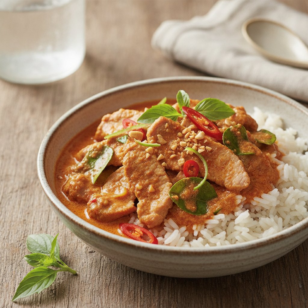 Thai Panang Curry Pork Rice Bowl