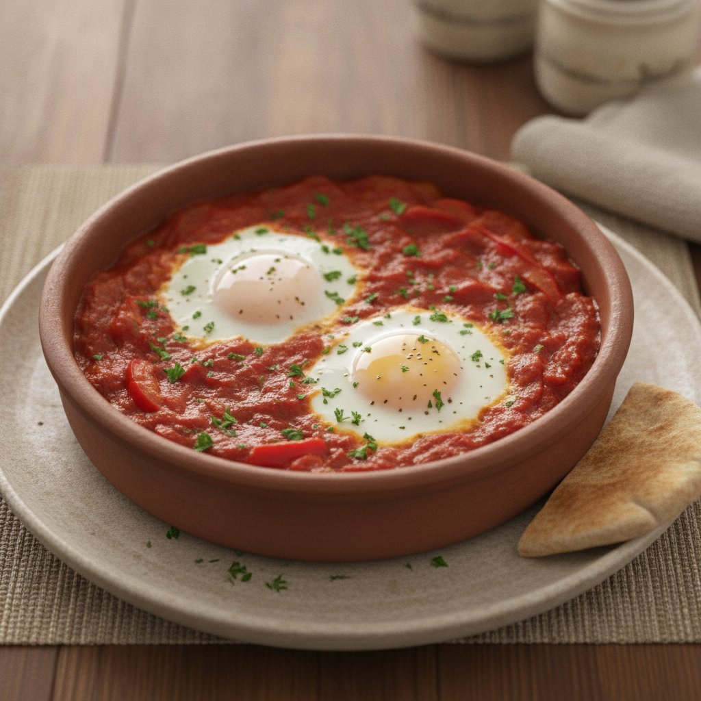 Eggs with Tomato Pepper Stew (Low-Calorie)