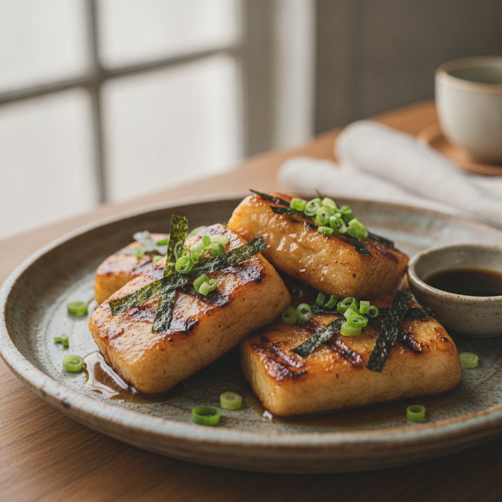 Grilled Rice Cakes with Soy Sauce