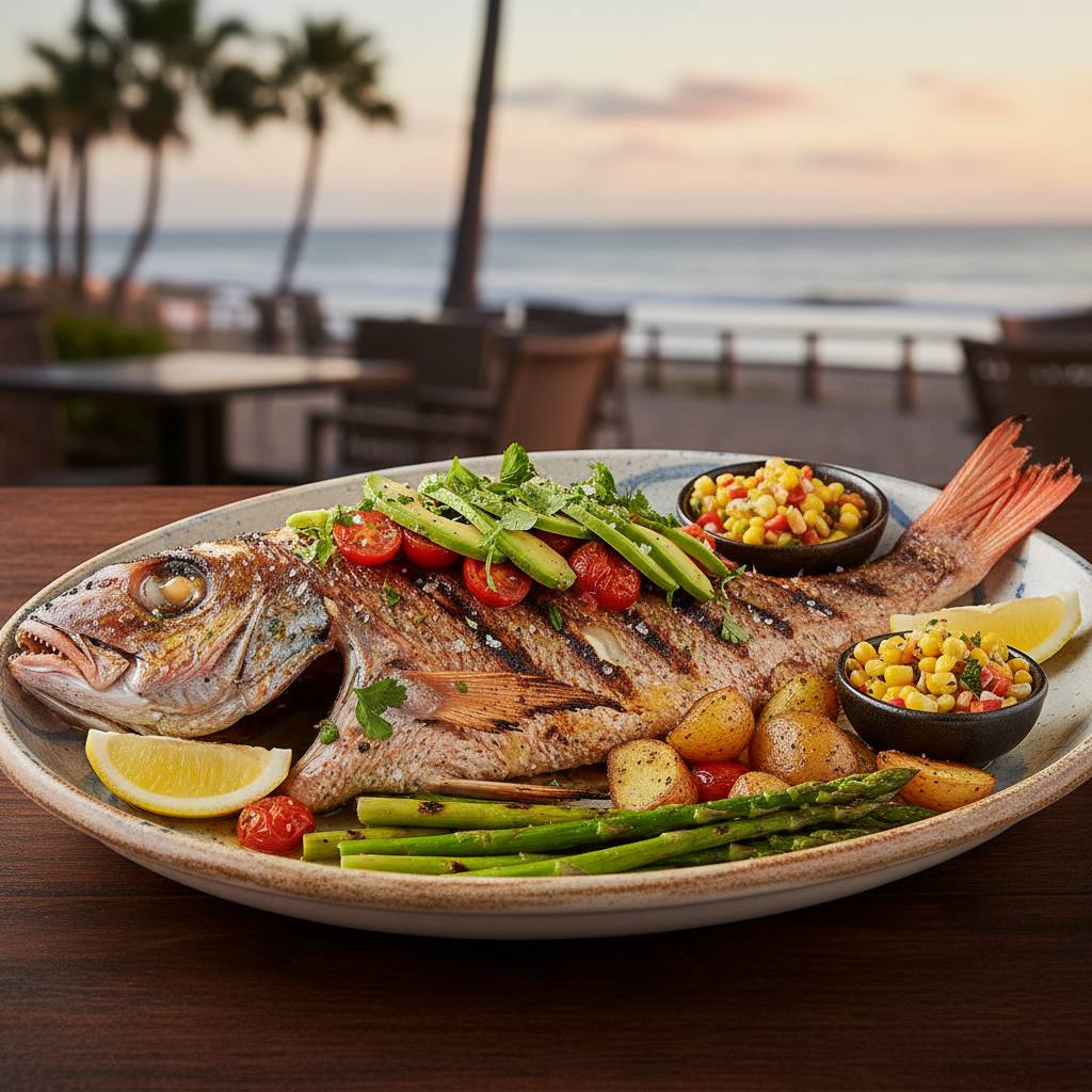 California Grilled Whole Snapper Occasion Plate