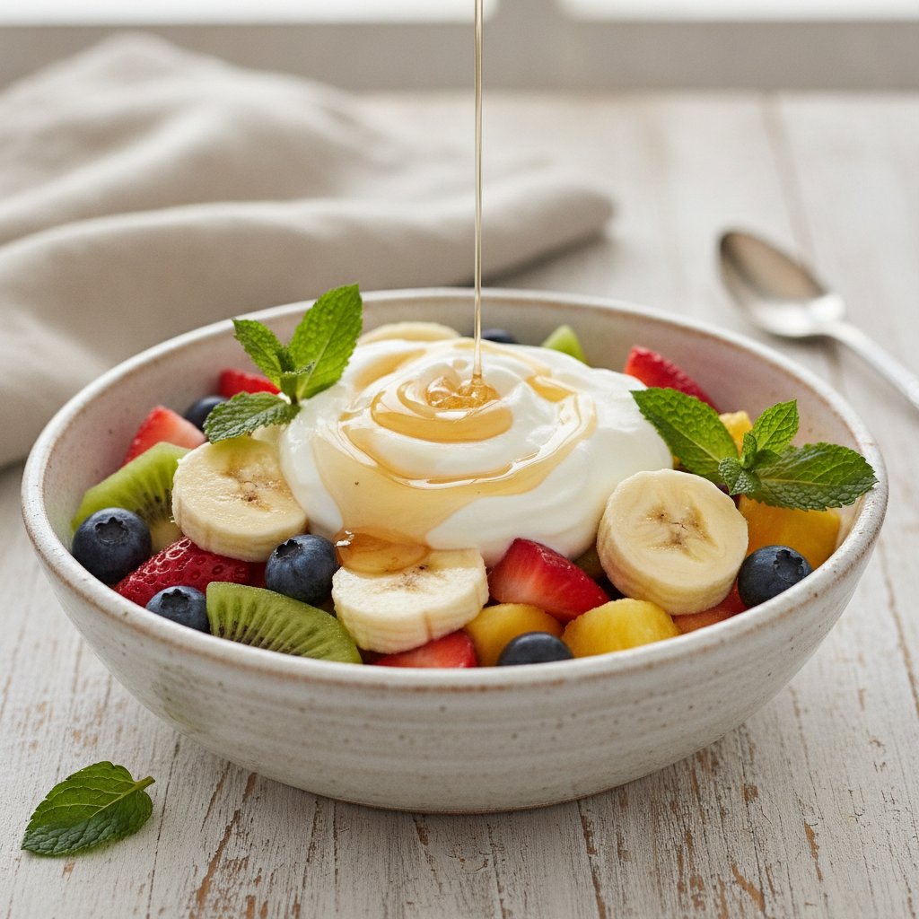 Fruit Salad with Yogurt and Honey