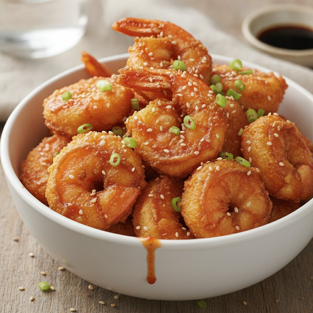 Korean Fried Shrimp (Low-Calorie)