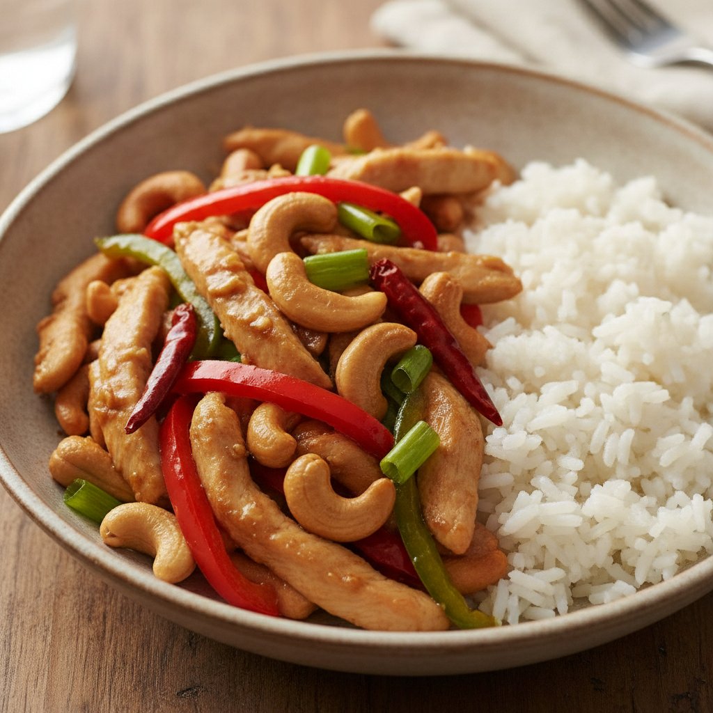 Thai Cashew Chicken Stir-Fry (Low-Calorie)