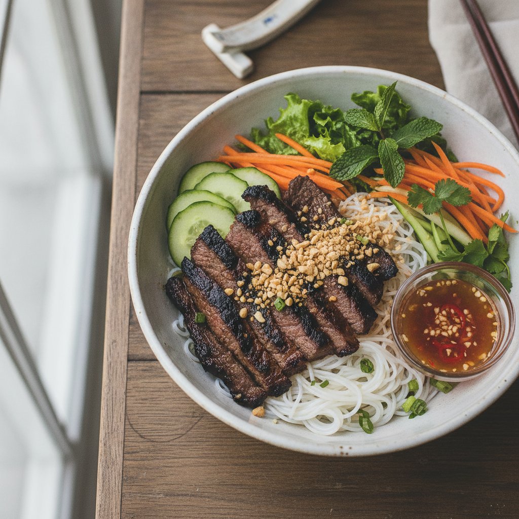 Grilled Beef Noodle Bowl