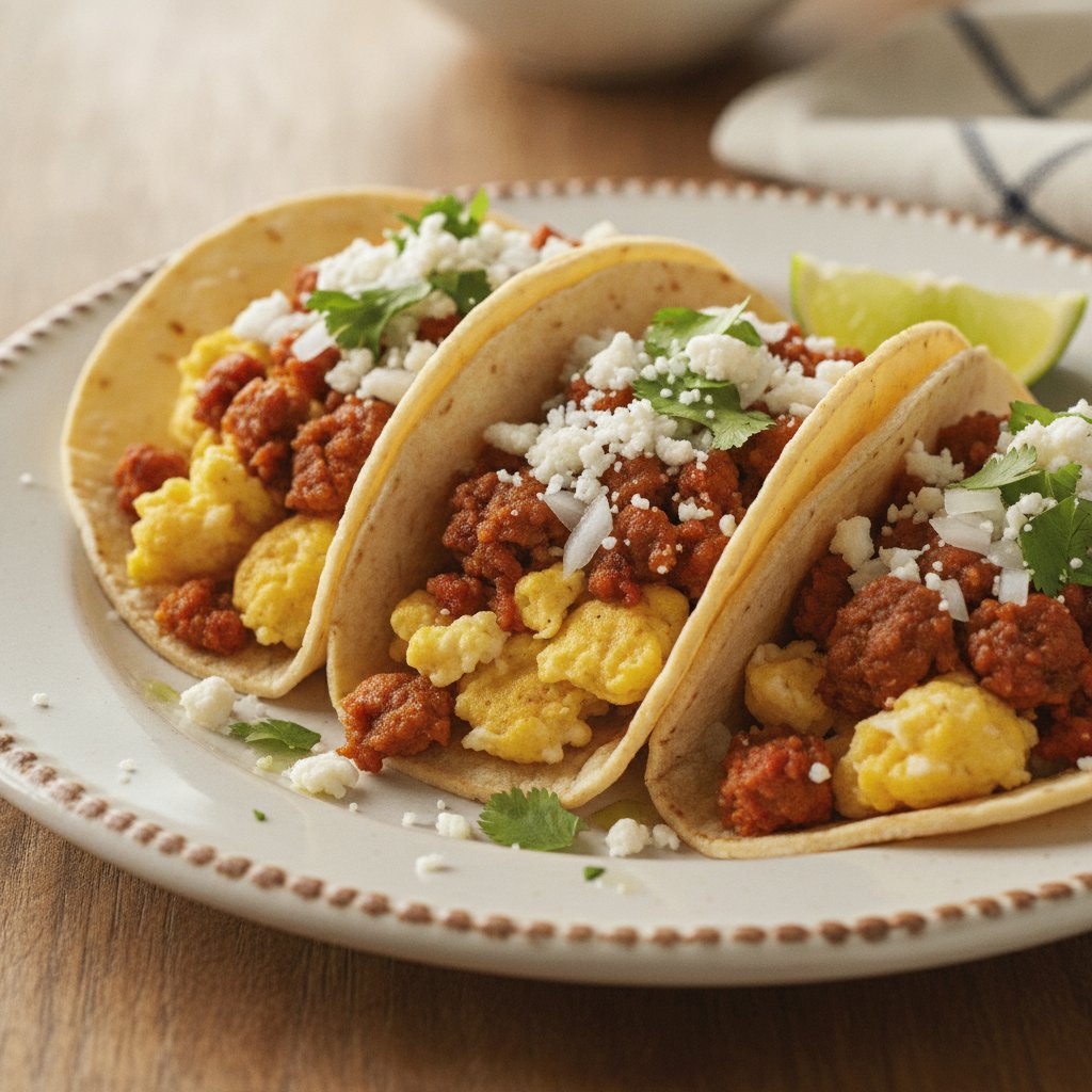 Chorizo and Egg Tacos