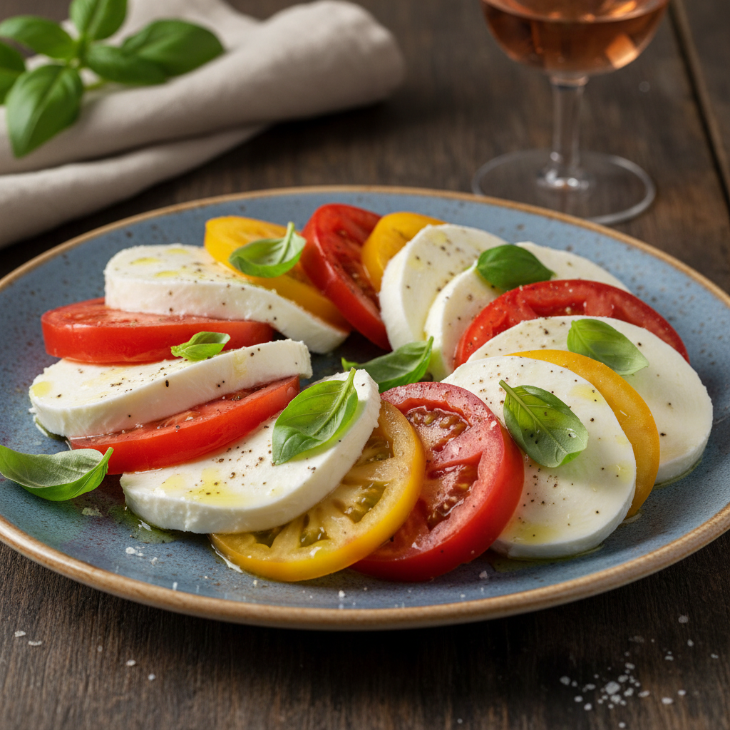 Caprese di Bufala con Pomodori Cuore di Bue