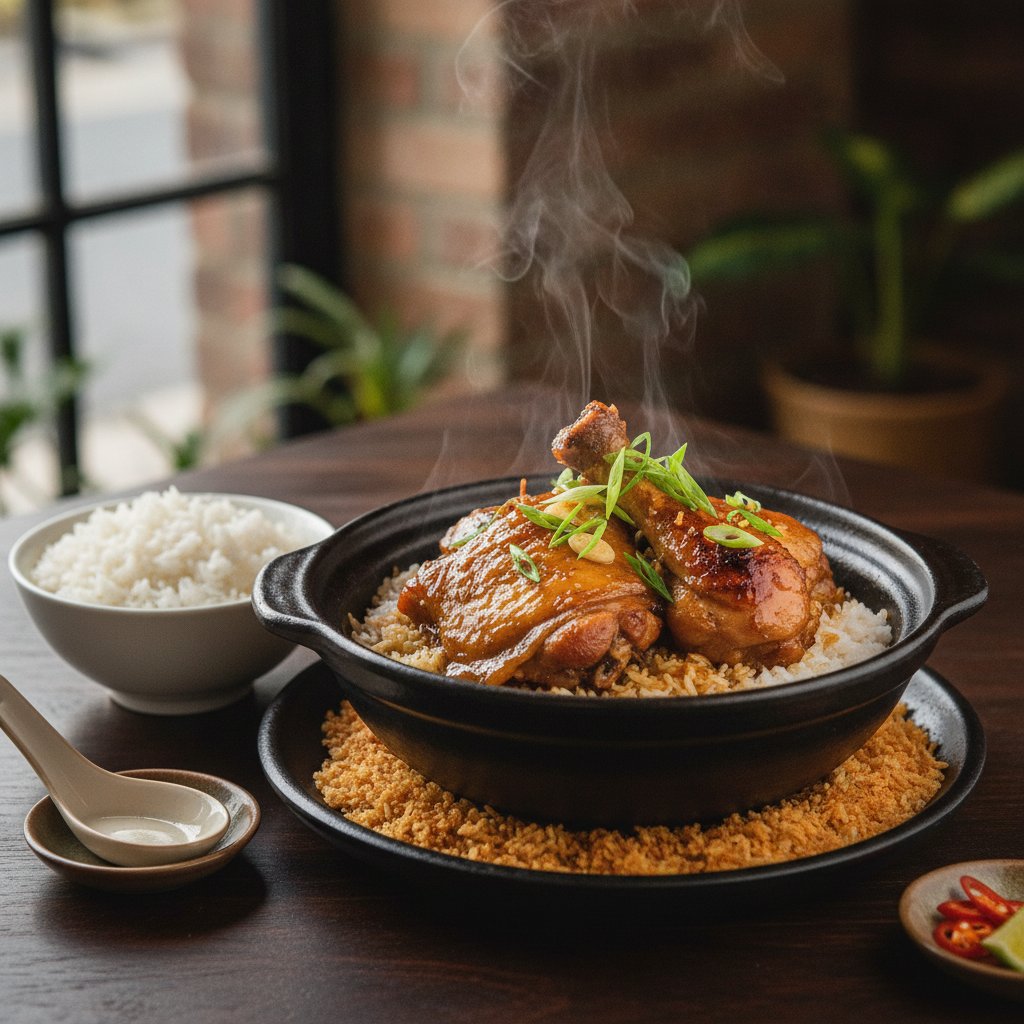 Sizzling Clay Pot Chicken Rice