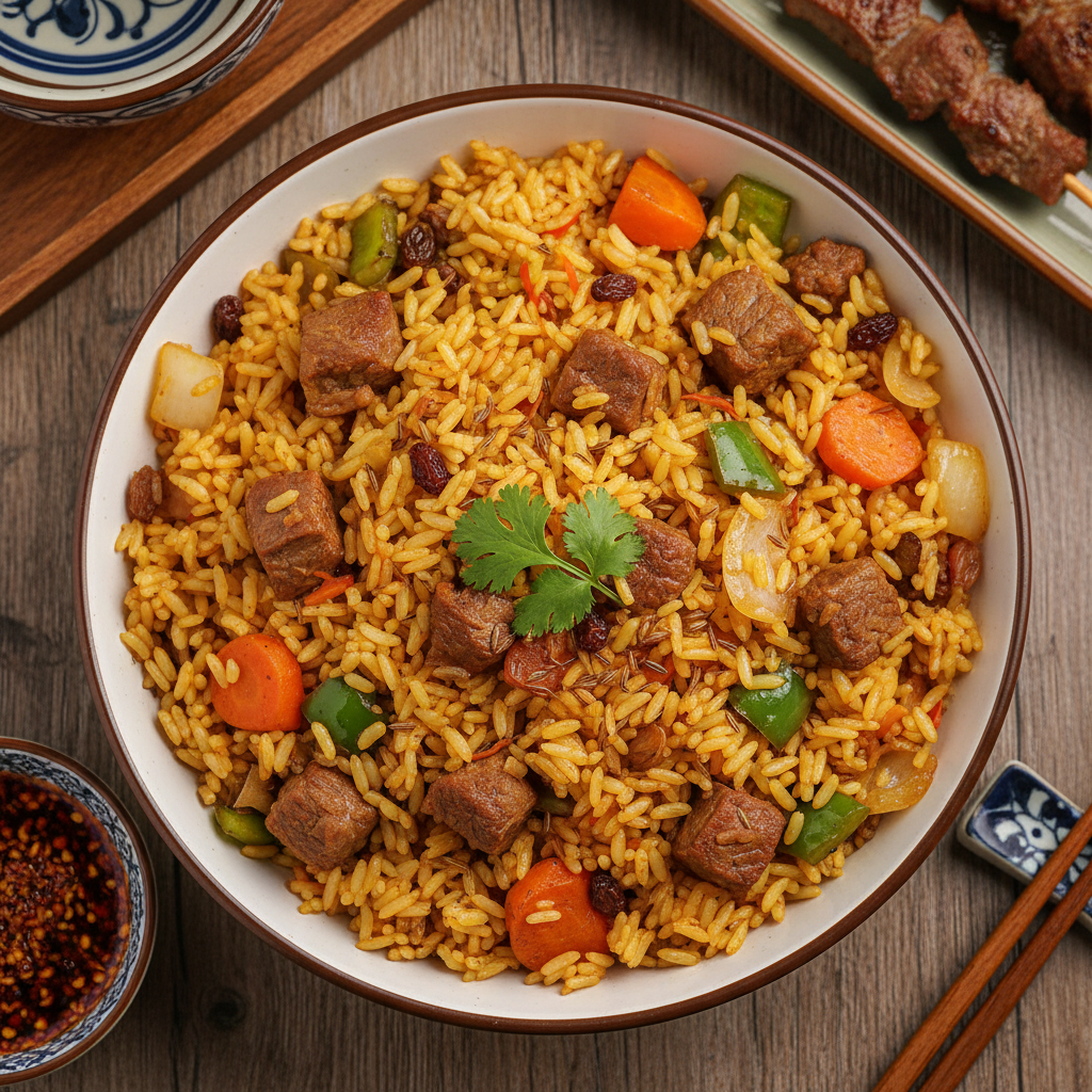 Xinjiang Lamb and Vegetable Pilaf