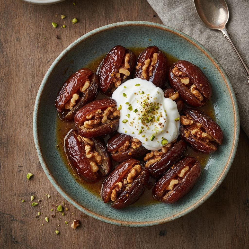 Baked Dates with Walnuts