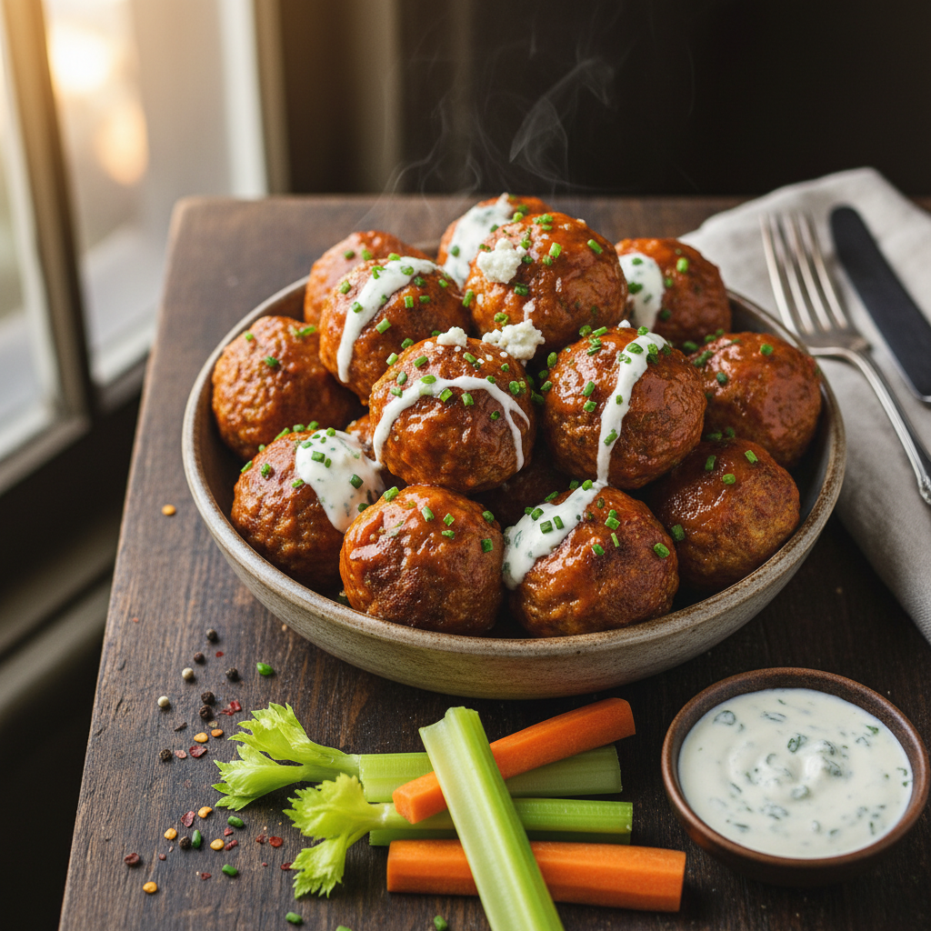 Air Fryer Turkey Buffalo Meatballs