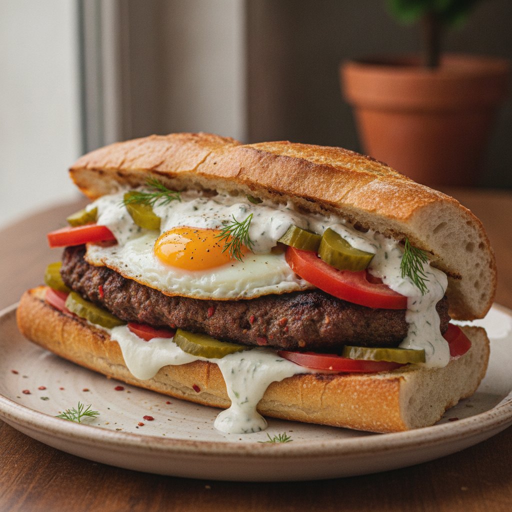 Turkish Sausage Sandwich (High-Protein)
