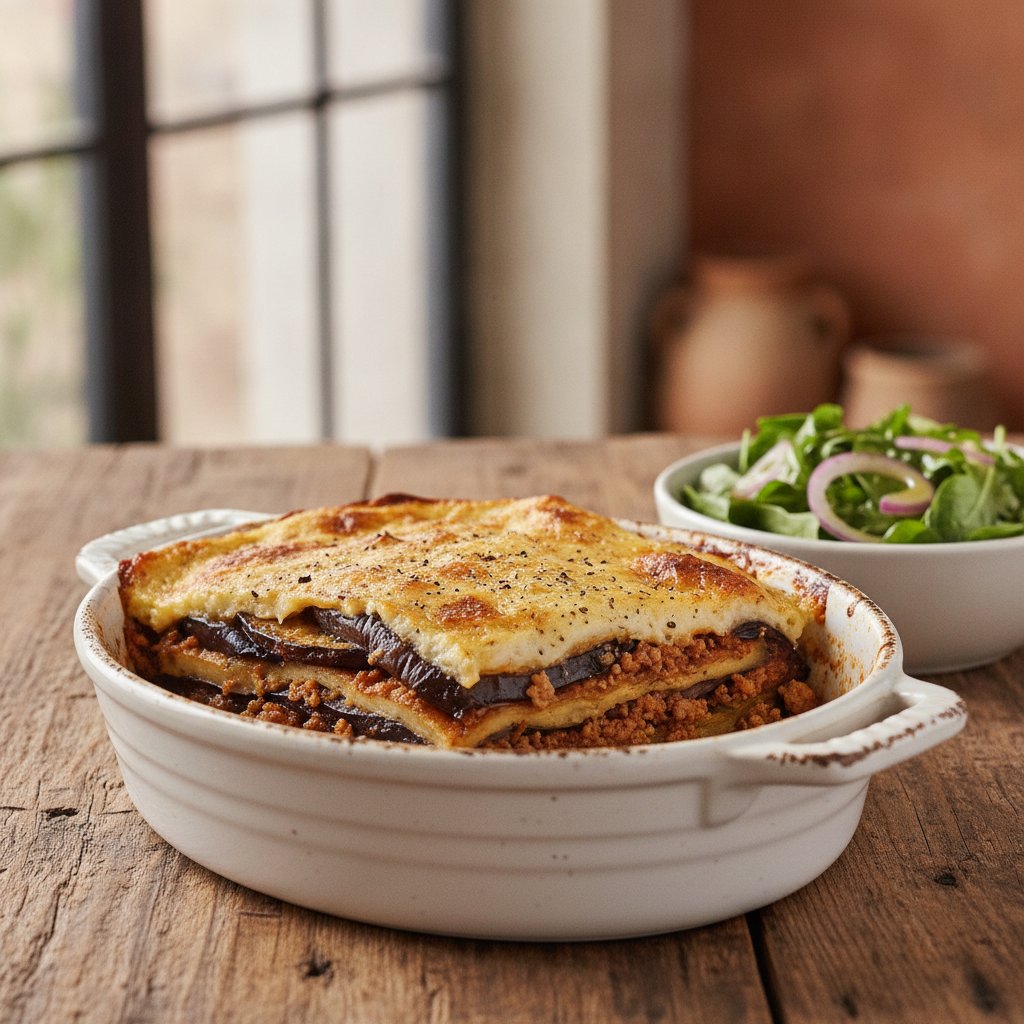 Layered Eggplant and Meat Bake
