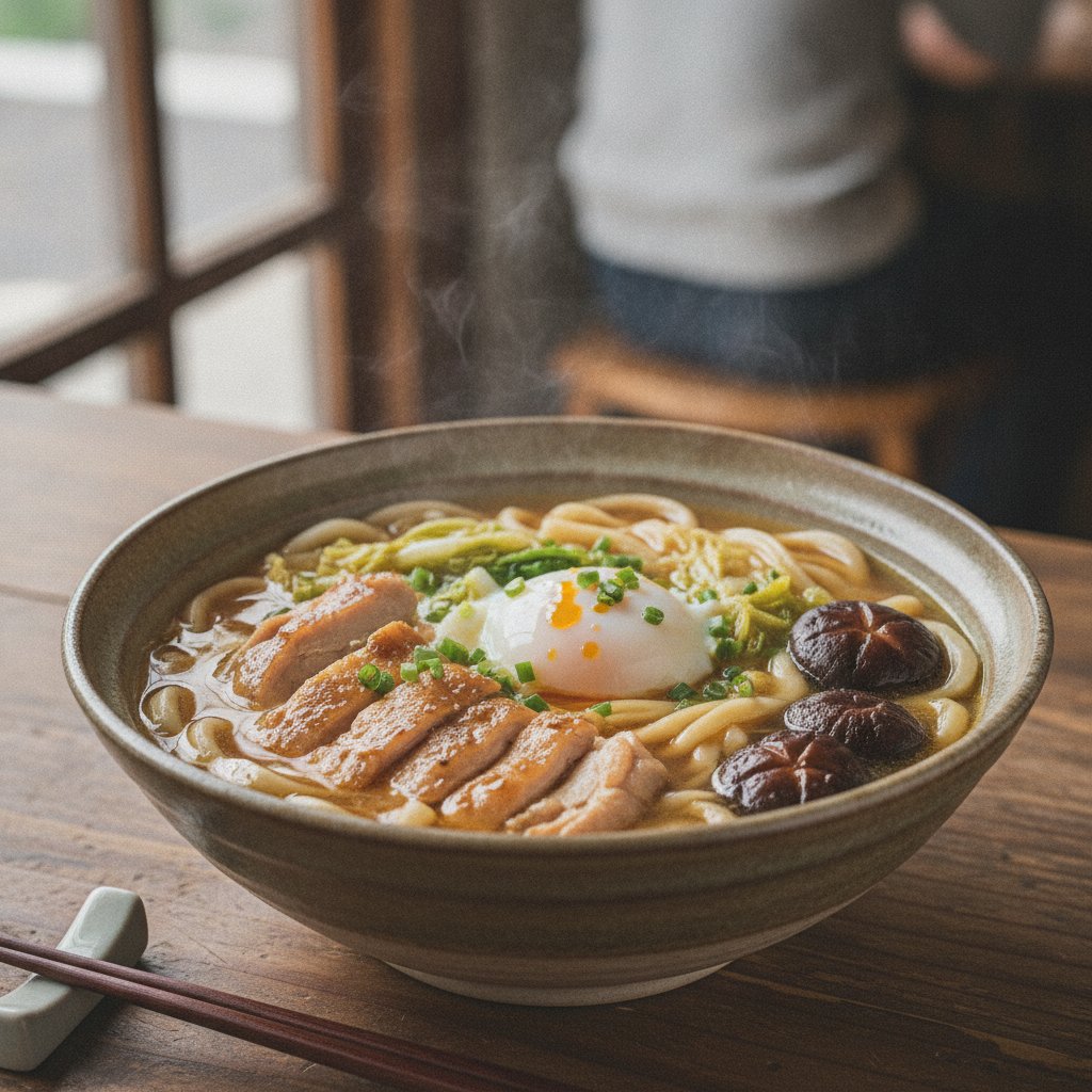 Hot Pot Udon with Egg