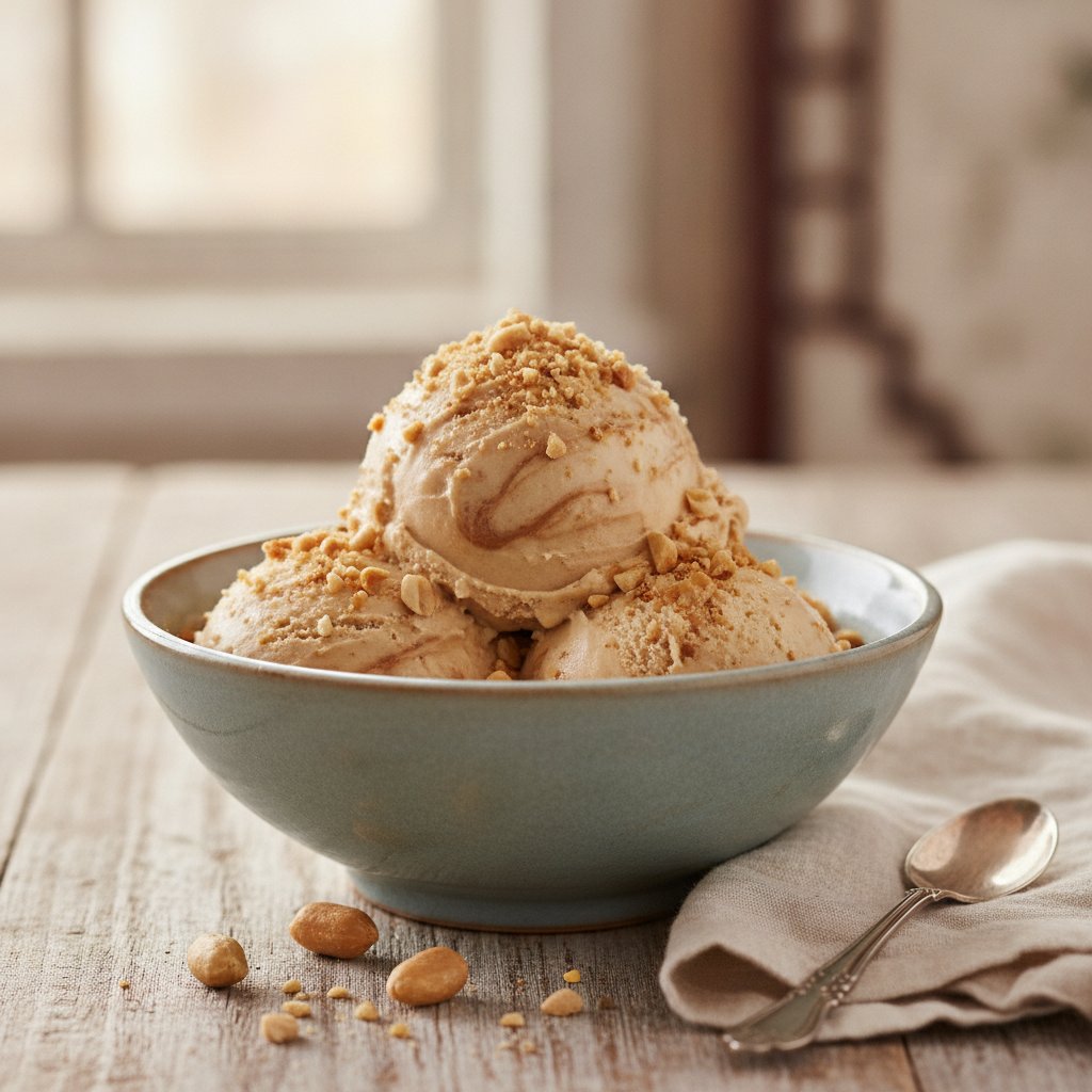No-Churn Chinese Peanut Ice Cream