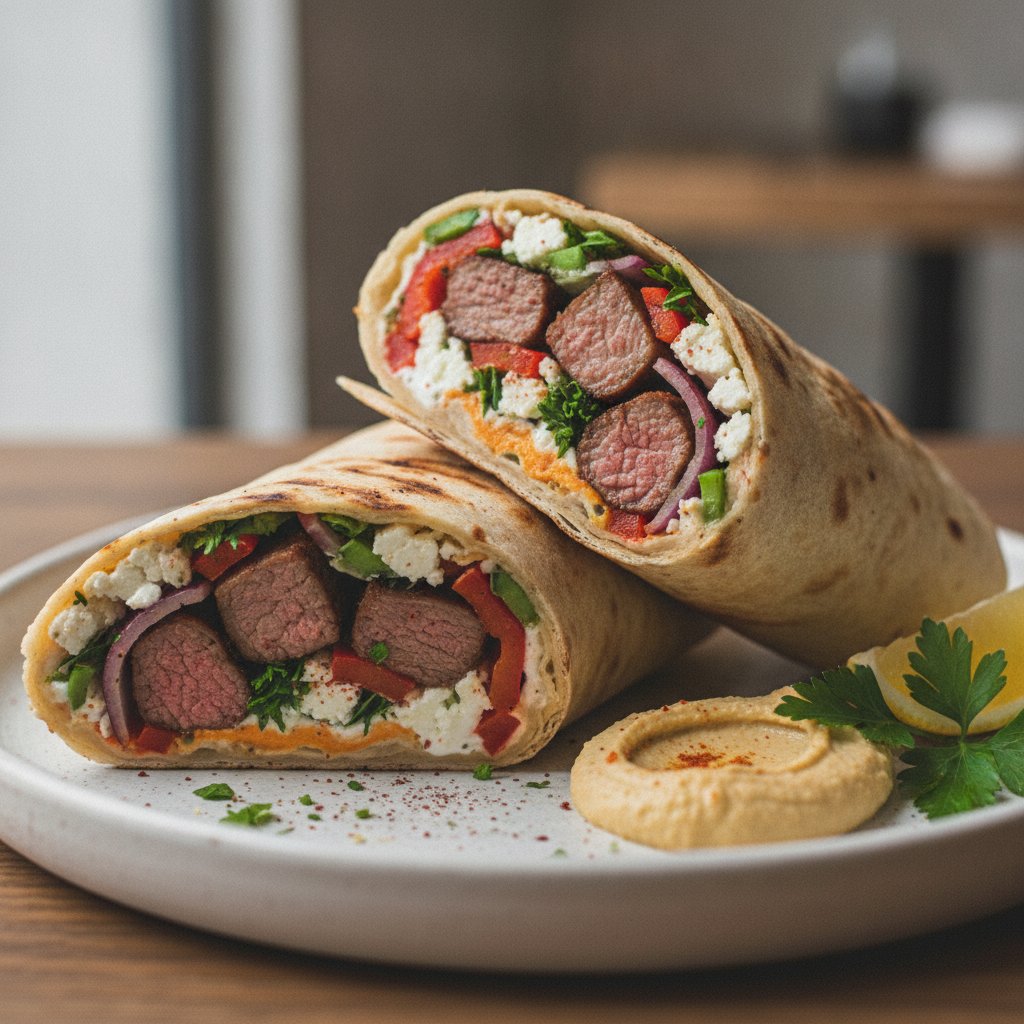 Grilled Lamb Skewer Wrap (High-Protein)