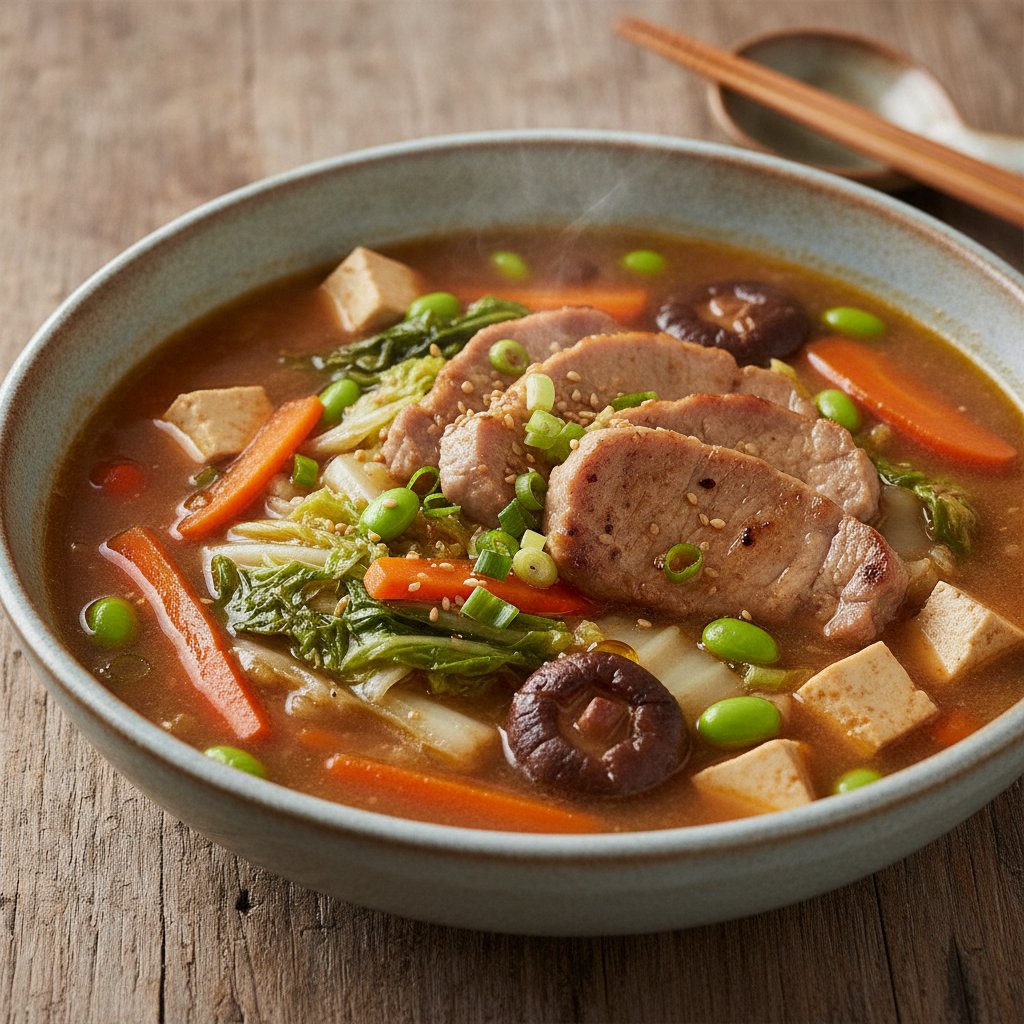 Pork Miso Vegetable Soup (High-Protein)