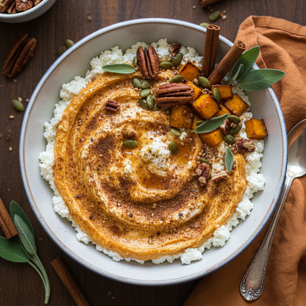 Cottage Cheese Pumpkin Spice Bowl