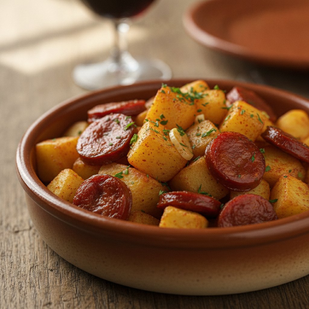 Spicy Potatoes with Chorizo