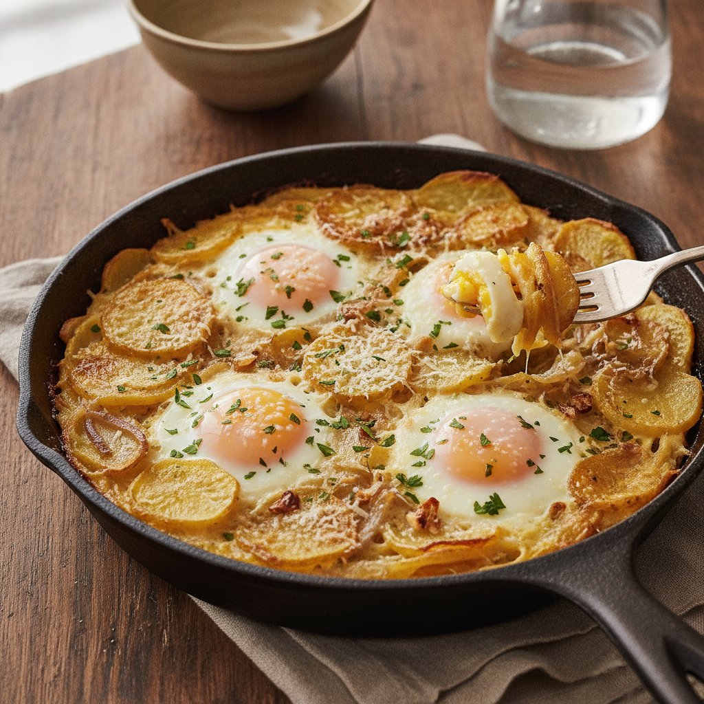 Potato and Onion Egg Bake (Low-Calorie)