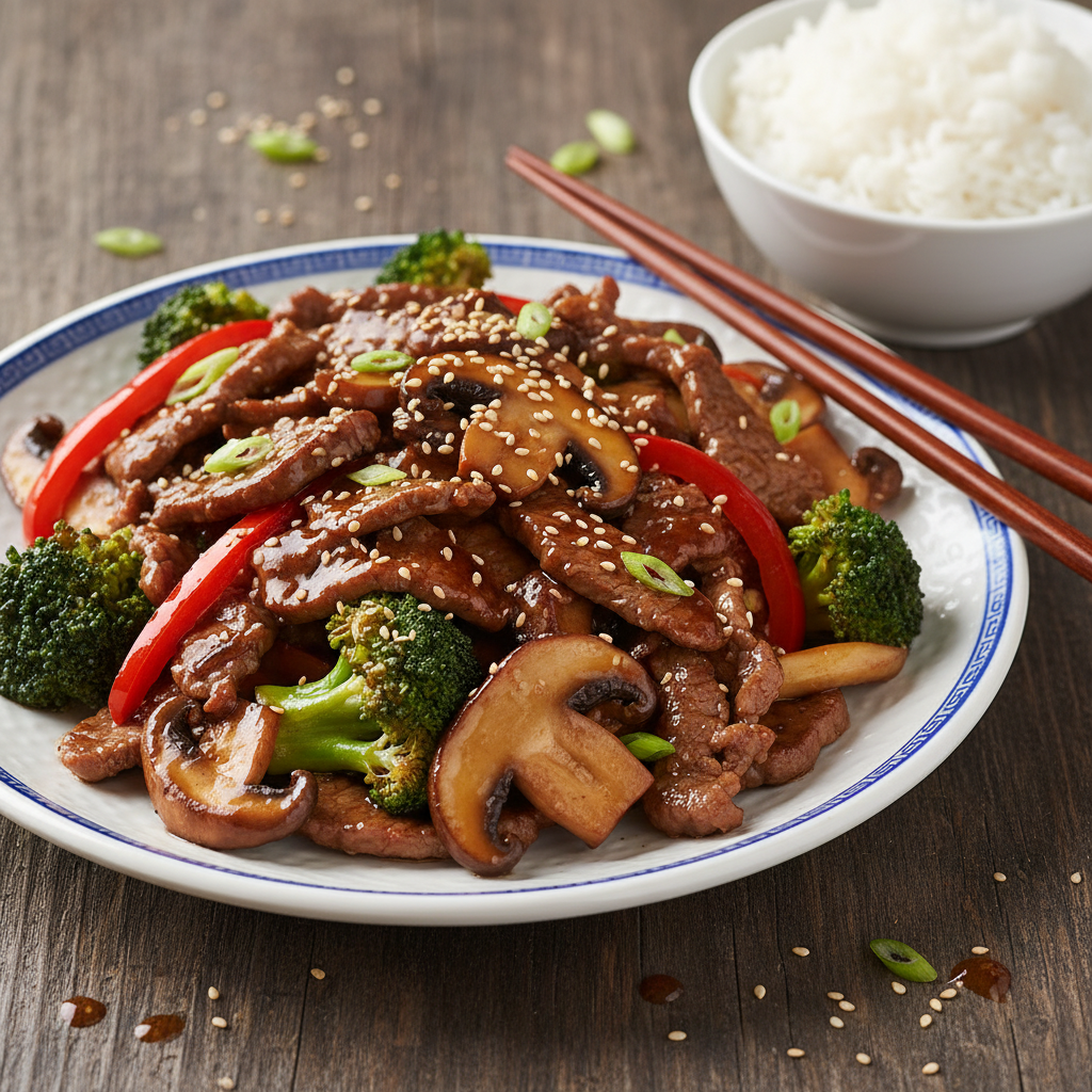 Chinese Beef and Mushroom Stir-Fry