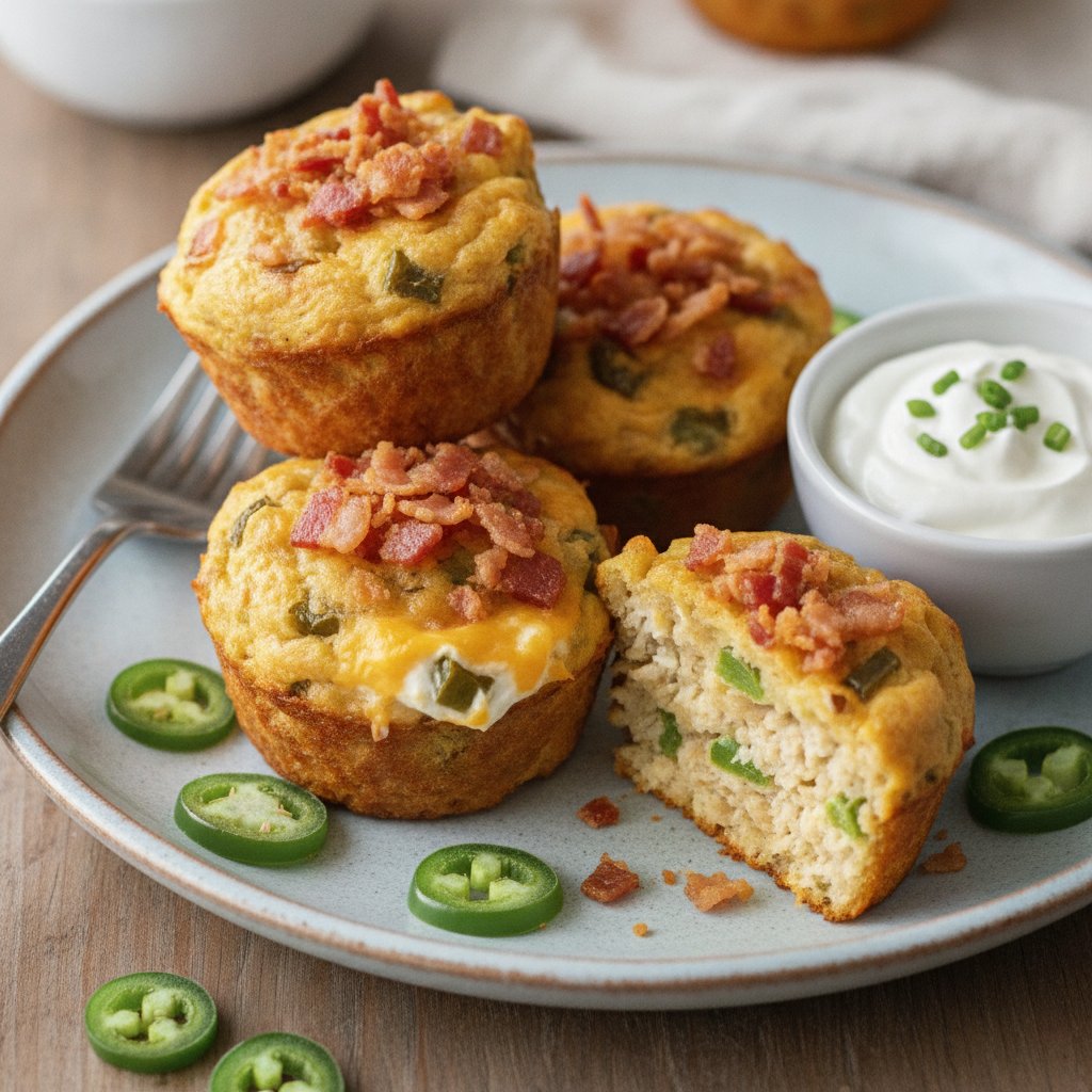 Jalapeno Popper Chicken Muffins