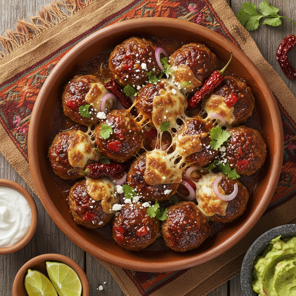Baked Smoky Chipotle Turkey Meatballs