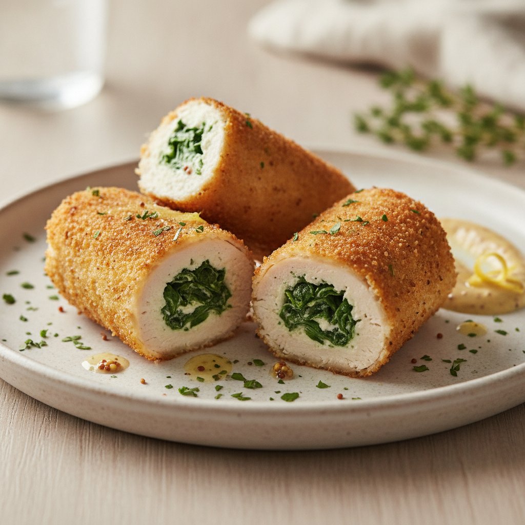 Fried Stuffed Chicken Rolls (Low-Calorie)