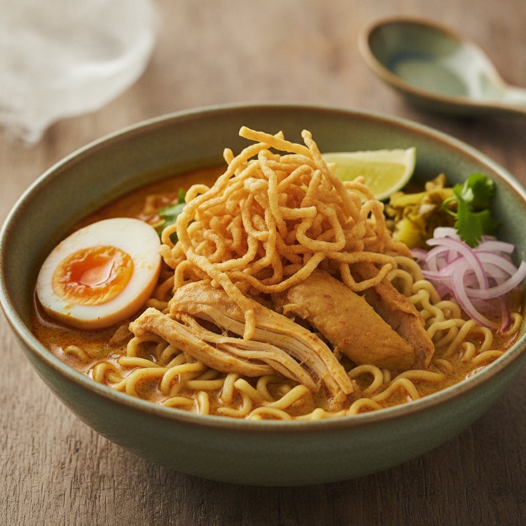 Northern Curried Noodle Soup With Chicken (High-Protein)