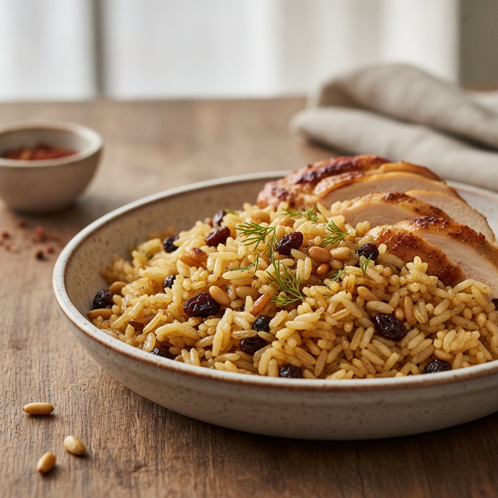 Rice with Currants and Pine Nuts